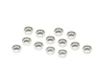 10 pcs Sterling Silver 4mm Bezel Cup Setting