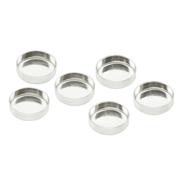 10 pcs Sterling Silver 8mm Bezel Cup Setting