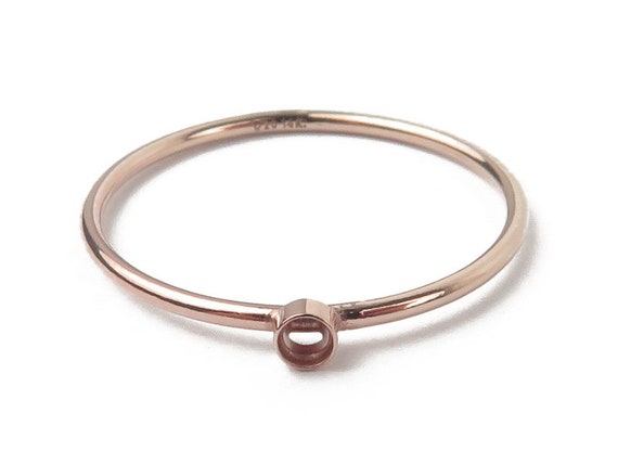 Rose Gold Filled Bezel Ring 2mm Size L US 6 EU 53 Etsy Australia