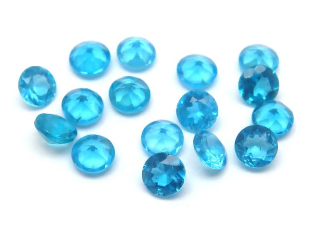 Natural Neon Blue Apatite Smooth Teardrop Beads - Shyama Gems