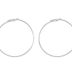 Sterling Silber Beading Hoop 30 mm ~ Paar