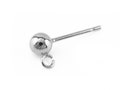 PAIR Sterling Silver Ear Post w\/Ball 4mm