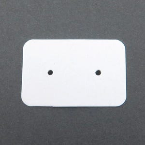 Porta pendientes con forma de tarjeta, color blanco, paquete de 10