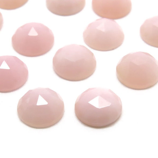 Pink Opal Rose Cut Round Cabochon ~ Various Sizes