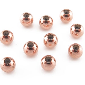 Perlina intelligente riempita in oro rosa, 4 mm (0,5 mm ID)