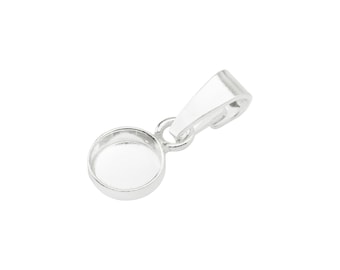 Sterling Silver Bail with Bezel Pendant