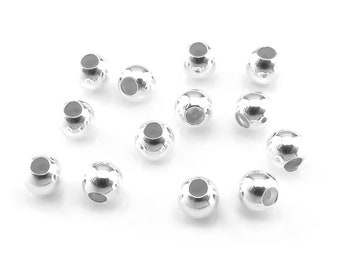 10 pcs Sterling Silver Smart Bead 3mm (0.5mm ID)