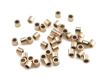 50 pcs ~ Gold Filled Crimp 1mm x 1mm