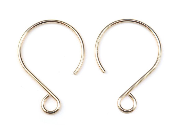 Gold Filled Round Ear Wire 25mm PAIR