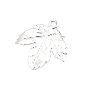 Sterling Silver Maple Leaf Charm 13mm