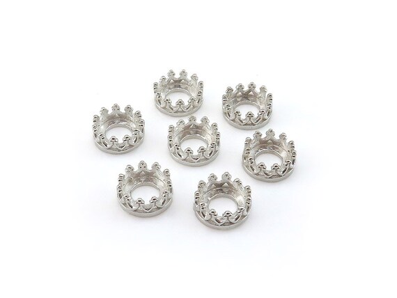 Sterling Silver Gallery Wire Round Bezel Setting 6mm