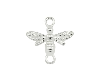 Sterling Silver Bee Connector 14mm