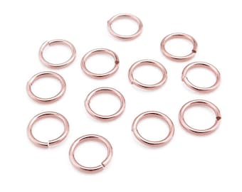 10 pcs ~ 6mm Rose Gold Filled Open Jump Ring ~ 20 gauge