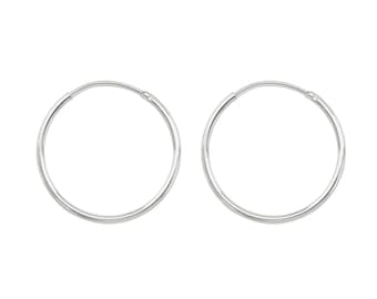 Sterling Silver Earring Hoop 20mm ~ PAIR