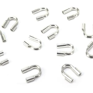 10pcs Sterling Silver Wire Protector 0.031" 0.78mm