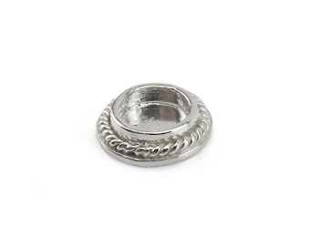 925 Silber Seil Detail Lünette Cup Setting 6mm