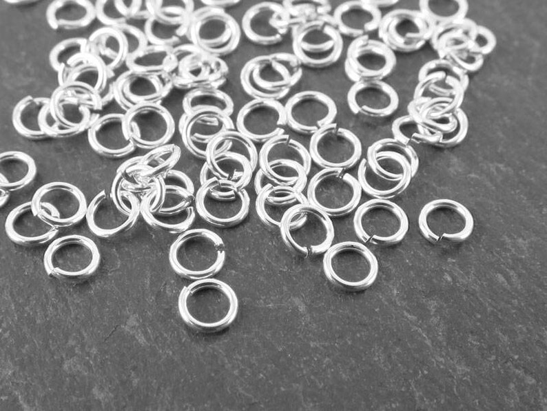 10 pcs Sterling Silver Open Jump Ring 3mm ~ 24ga photo