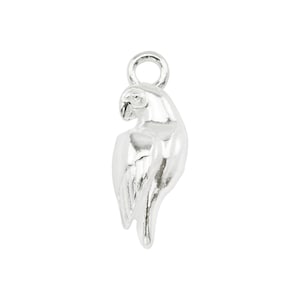 Sterling Silver Parrot Charm 15mm