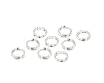 10 pcs ~ Sterling Silver Split Ring 4mm