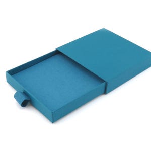 Sieradendoos met lade ~ Blauw ~ 90 mm x 90 mm