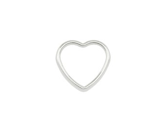 Sterling Silver Heart Connector 10mm