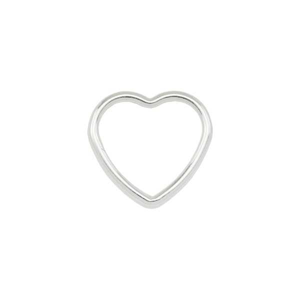 Sterling Silver Heart Connector 10mm