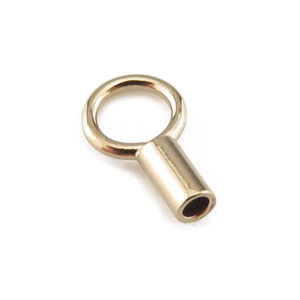 Gold Filled Crimp End Cap 1mm ID