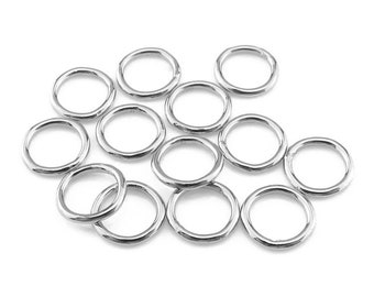 10 pcs ~ Sterling Silver Closed Jump Ring 6mm ~ 20ga