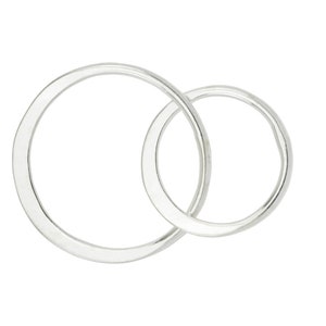 Sterlingzilveren dubbel cirkelvormig verbindingsstuk 16 mm x 12 mm