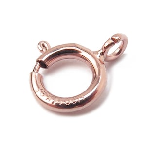 Rose gold filled Federring Verschluss mit offenem Ring 5,5mm