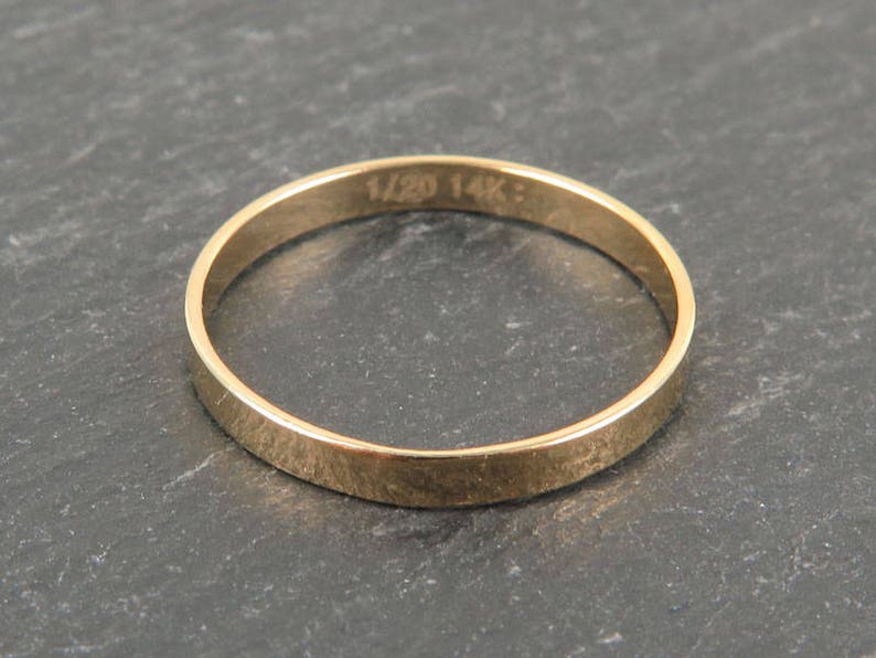 Gold Filled Flat Ring ~ Size N