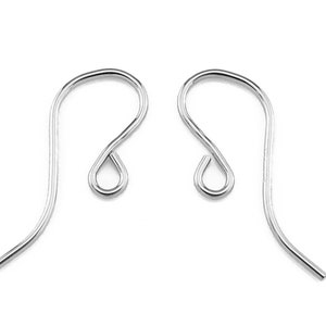 Sterling Silver Plain Ear Wire ~ PAIR