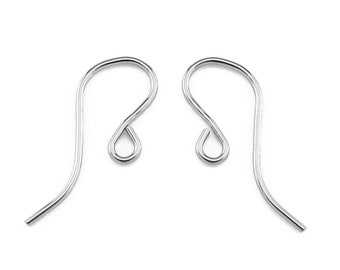 Sterling Silver Plain Ear Wire ~ PAIR