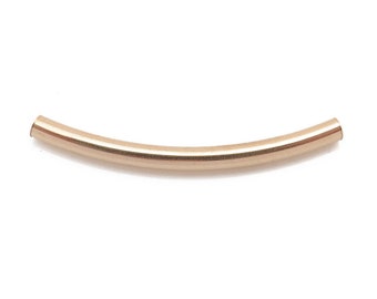 Gold Filled Curved Tube 25mm x 2mm