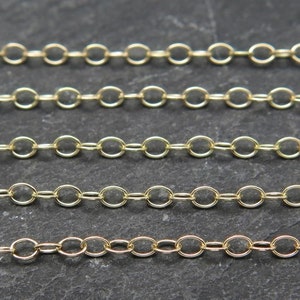 1 Meter Stainless Steel Gold Rolo Cable Chains Flat Wire Chic 3:1