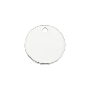 Sterling Silver Round Tag 9mm
