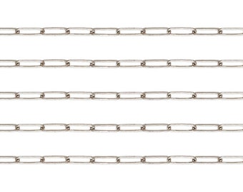 Sterling Silber Gezogene Kabelkette 5.5mm ~ am Fuß