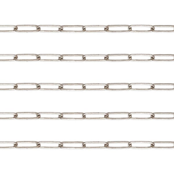 Sterling Silber Gezogene Kabelkette 5.5mm ~ am Fuß