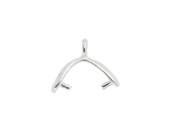 Sterling Silver Triangle Pinch Bail 9mm