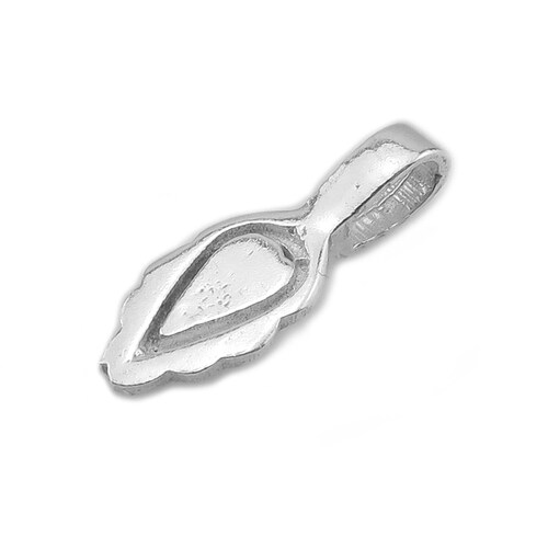 925 Sterling Silver Large Glueon Decorative Pendant Bail Etsy