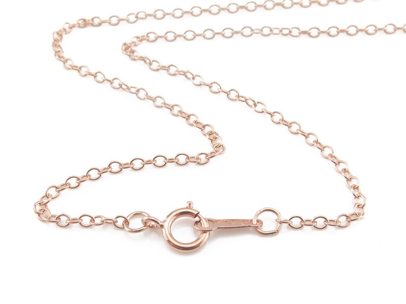 18 Rose Gold Filled Cable Chain 