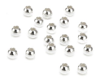 50 pcs ~ Sterling Silver Round Bead 2mm