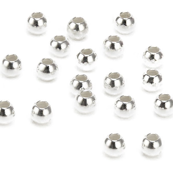 50 pcs ~ Sterling Silver Round Bead 2mm