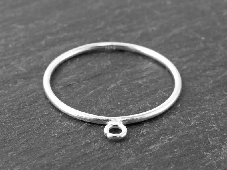 Sterling Silver Stacking Ring wOpen Jump Ring ~ Size J