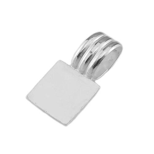 925 Sterling Silver Large Glueon Decorative Pendant Bail Etsy