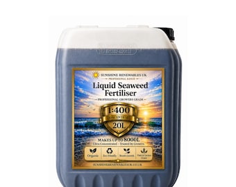 Ultrageconcentreerde vloeibare zeewiermeststof 20 l – ultrasterke 1:400 zeewierplantenvoeding - verrijkt met gechelateerd ijzer (Fe)
