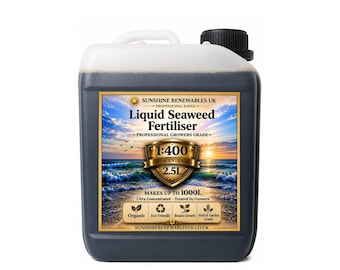 Ultrageconcentreerde vloeibare zeewiermeststof 2,5 l – ultrasterke 1:400 zeewierplantenvoeding - verrijkt met gechelateerd ijzer (Fe)