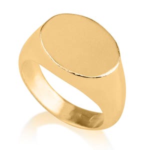 Gold Signet Ring Delicate 14K Gold Ring Simple Ring Seal - Etsy