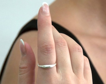 Simple Wedding Ring , Minimalist Wedding Ring  , Modern Wedding Ring , Silver Wedding Band , Silver Classic Wedding Band