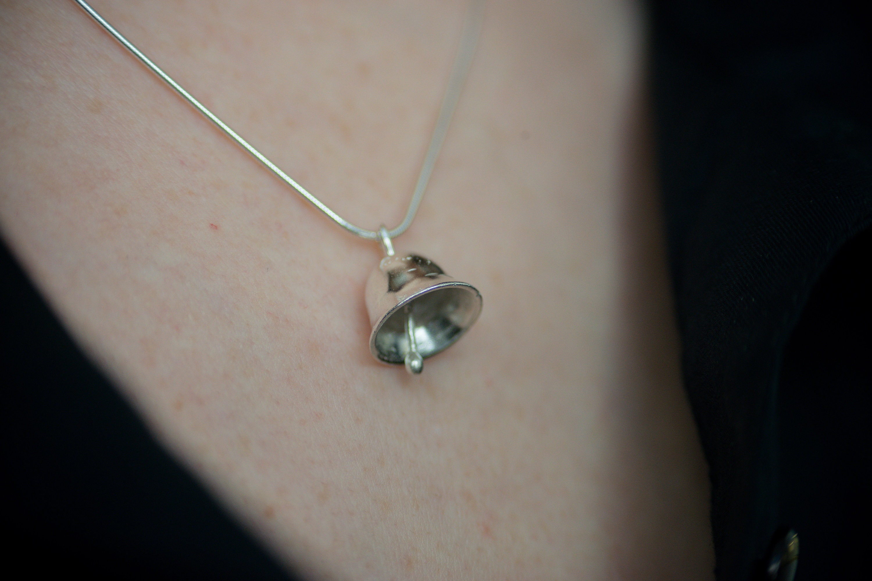 ネックレス・ペンダント murmur [925silver]Bell drop necklace Silver Bell Pendant, Handmade Silver Bell Pendant, Silver